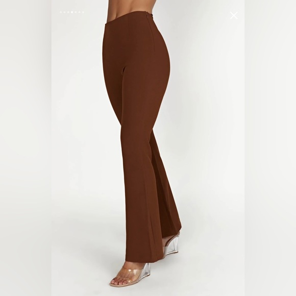Brooke Twill Kick Flare Pants - Chocolate - Picture 4 of 6